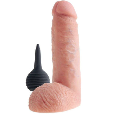 Dildo realistico con eiaculazione manuale - King Cock 20 cm con testicoli